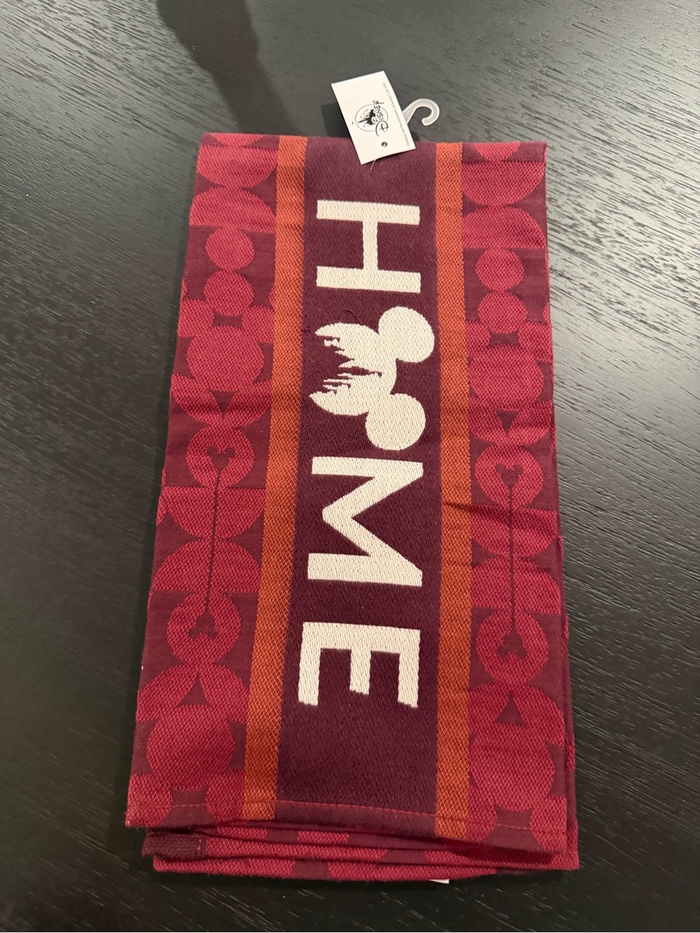 Disney parks HOME Red and Burgundy Decorative towel